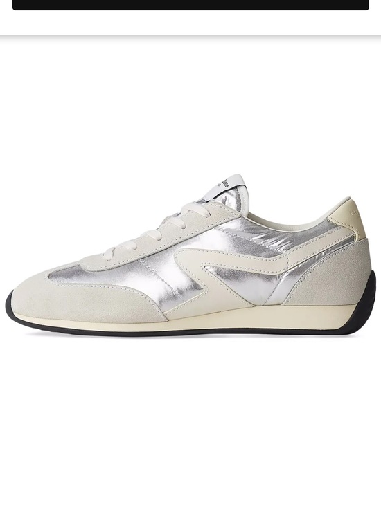 rag & bone Shoes - rag & bone Retro Runner Slim White and Silver Low-Top Sneakers US 8.5